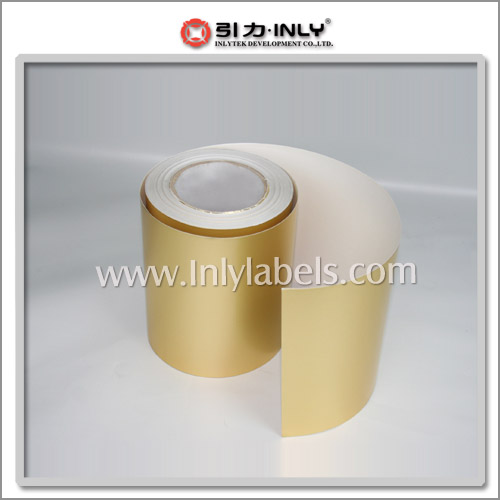 Self-adhesive label materals in jumbo rolls